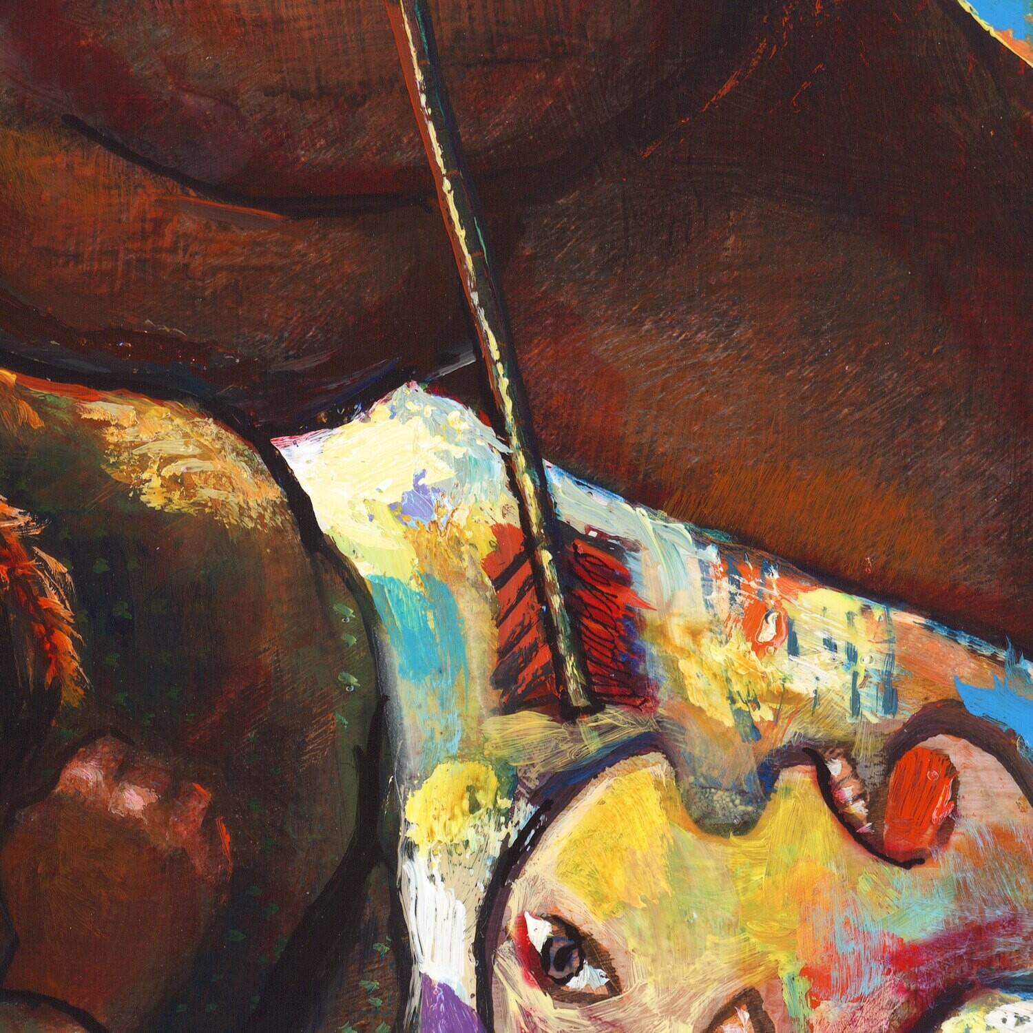 "American Hercules" Original  Painting on Panel