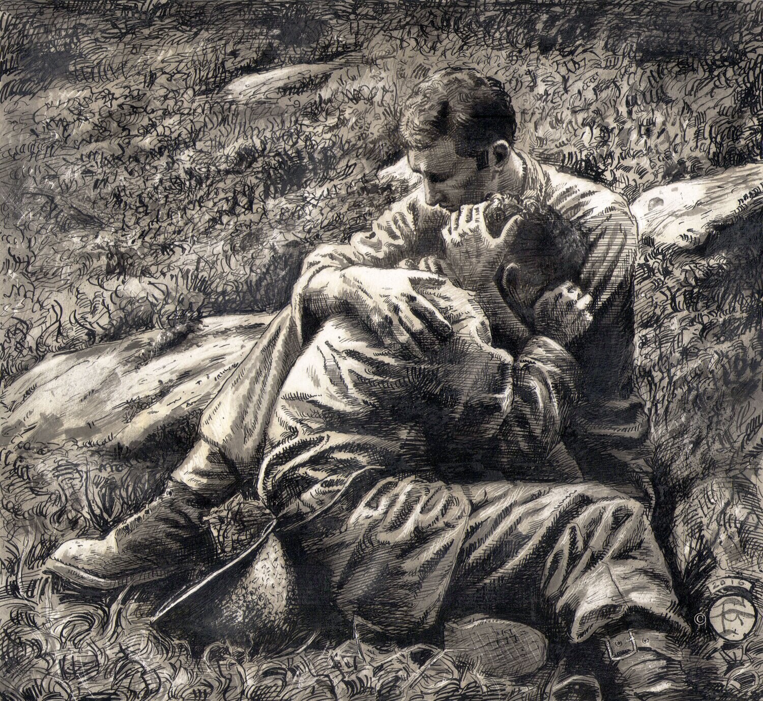 "Comfort" Unique Hand-Colored Print