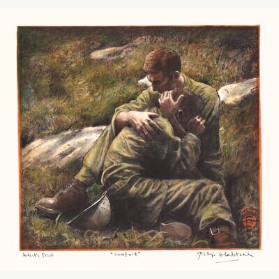 &quot;Comfort&quot; Unique Hand-Colored Print