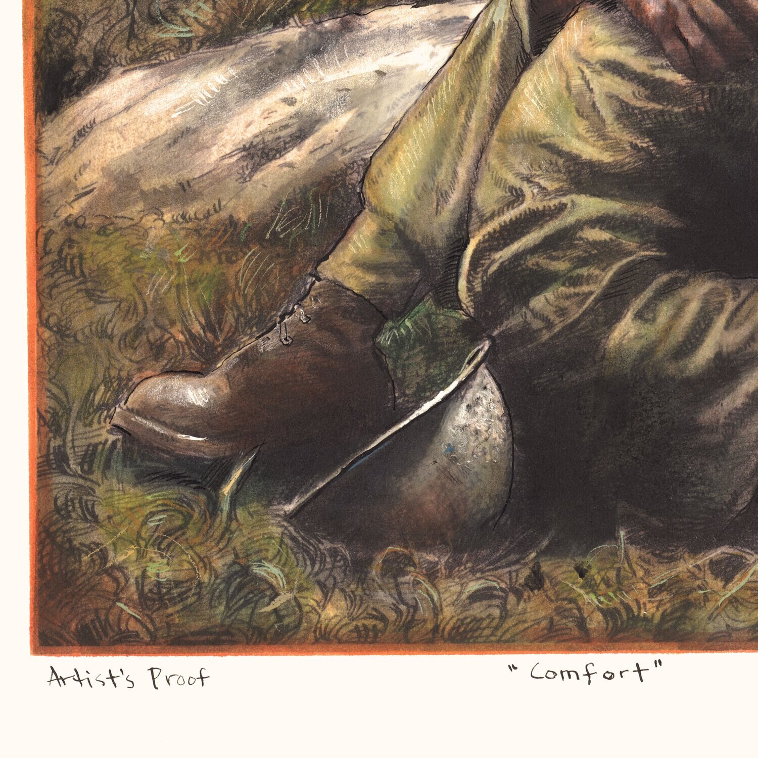 "Comfort" Unique Hand-Colored Print