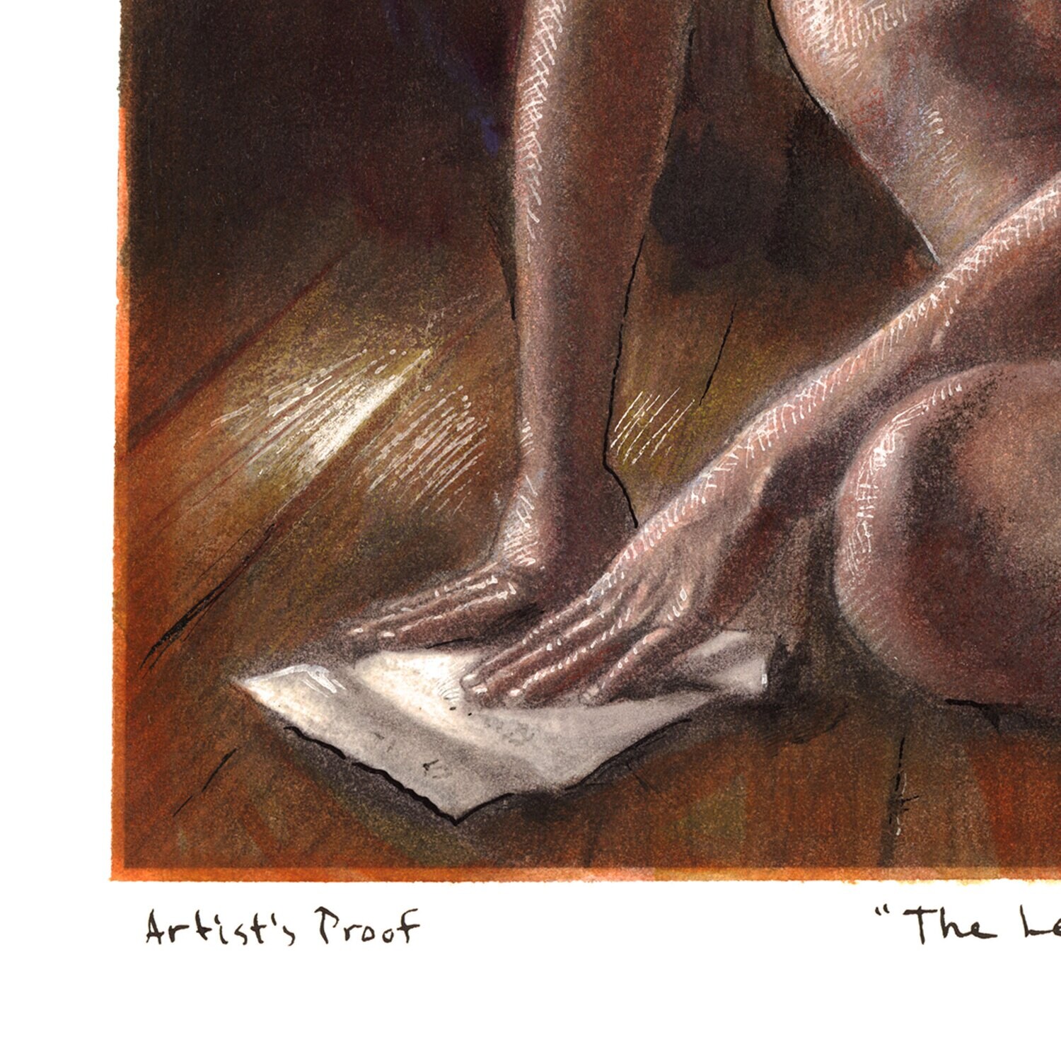 "The Letter" Unique Hand-Colored Print
