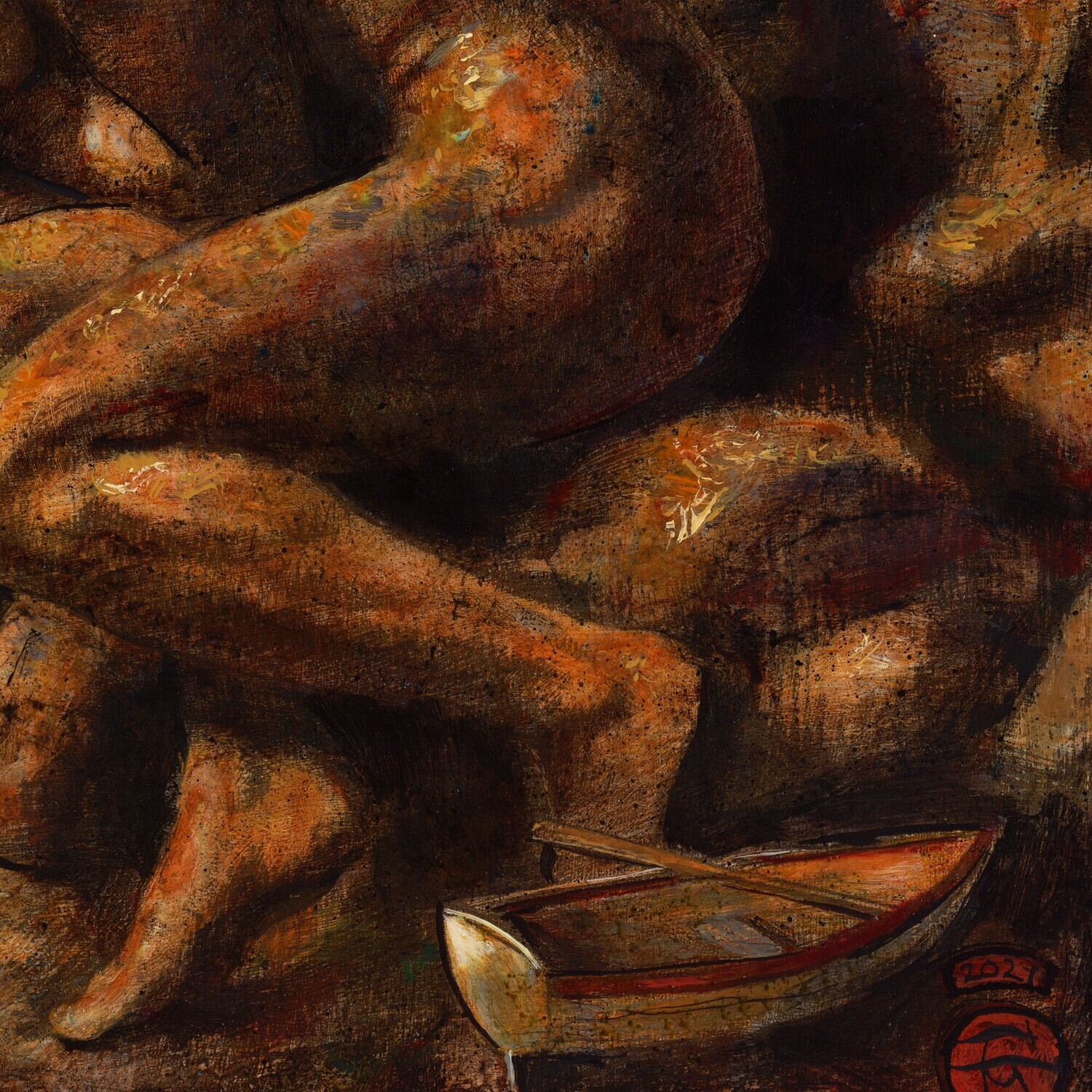 "The Keeper of the Calm" Original  Painting on Panel