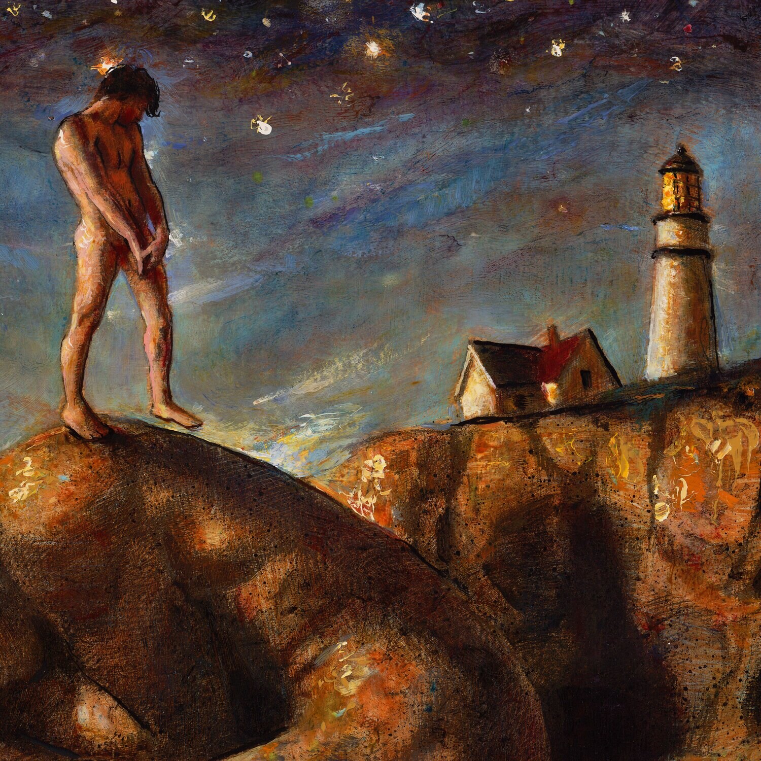 "The Keeper of the Calm" Original  Painting on Panel
