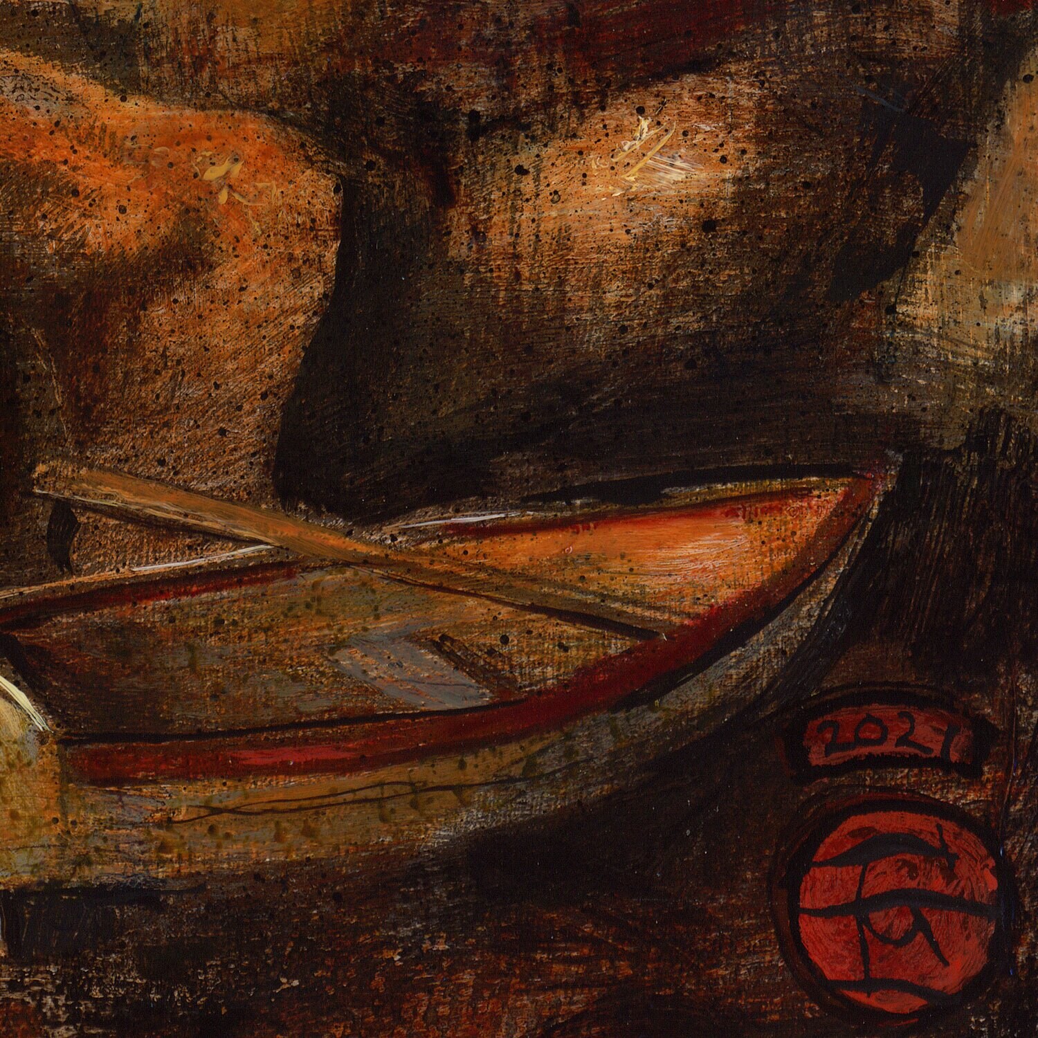 "The Keeper of the Calm" Original  Painting on Panel