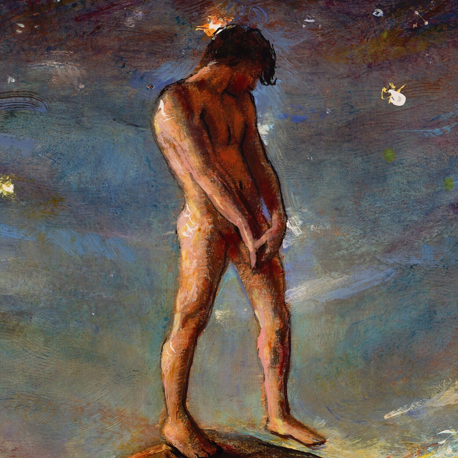 "The Keeper of the Calm" Original  Painting on Panel