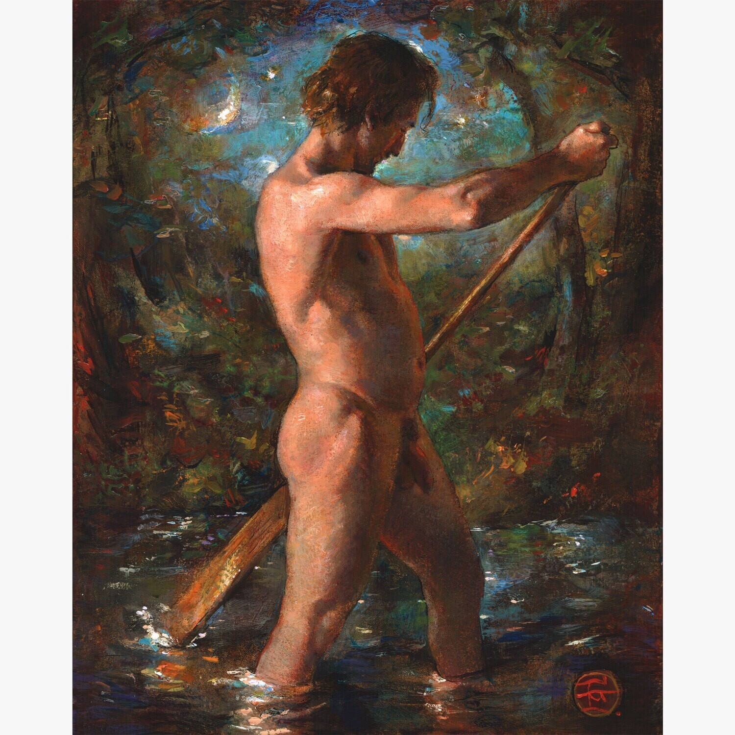 &quot;The Navigator&quot; Original  Painting on Panel