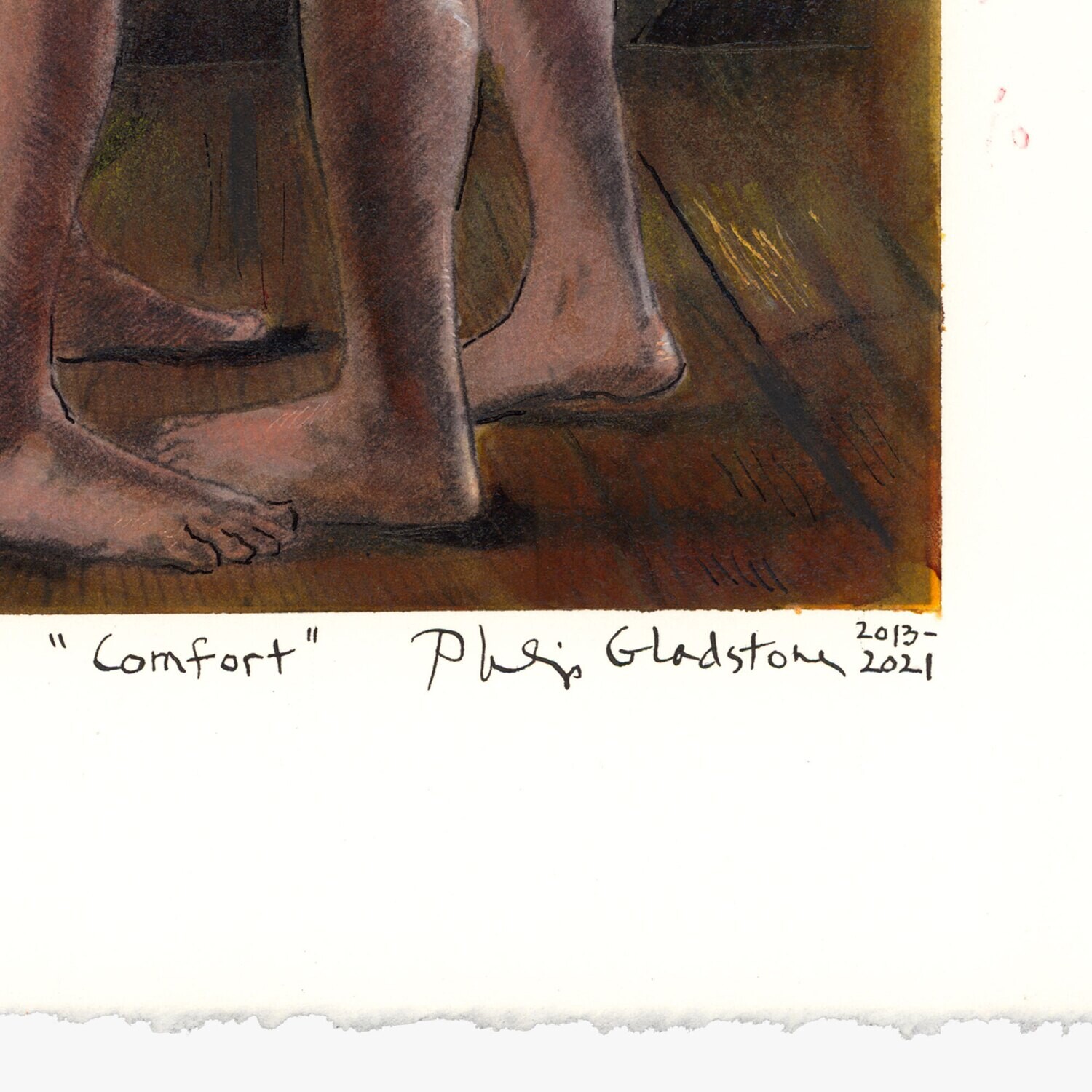 "Comfort" Unique Hand-Colored Print