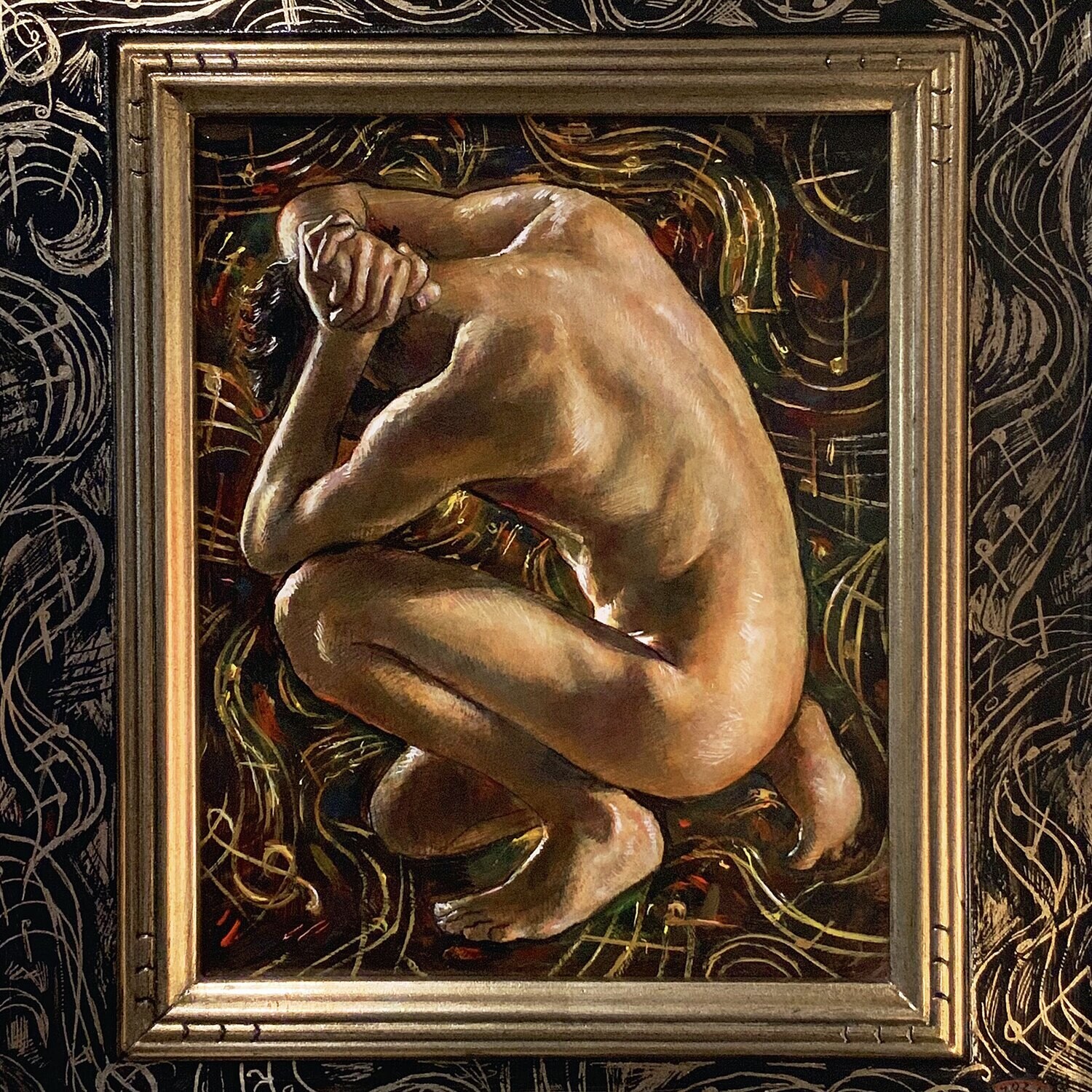 "Adagio for Longing" Original Painting on Panel and Artist's Frame