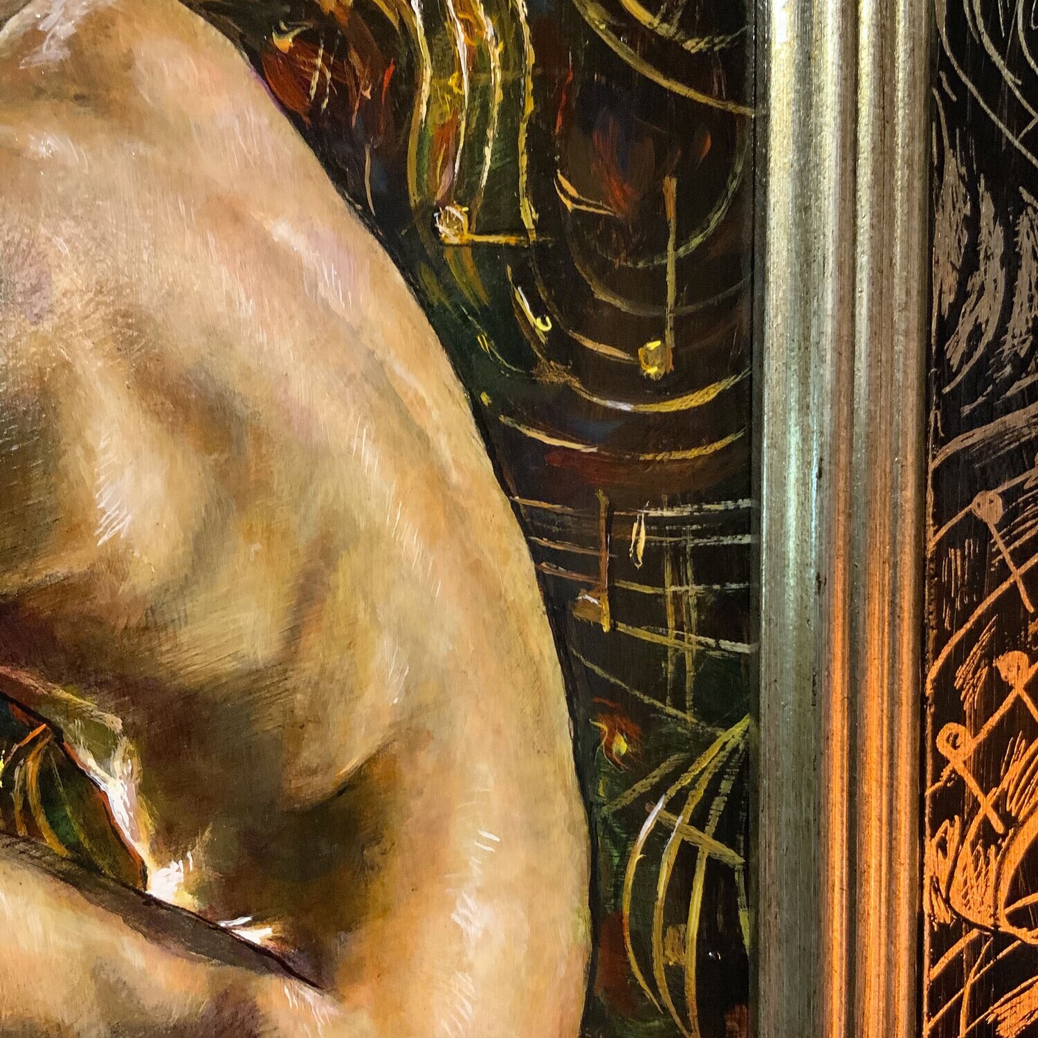 "Adagio for Longing" Original Painting on Panel and Artist's Frame