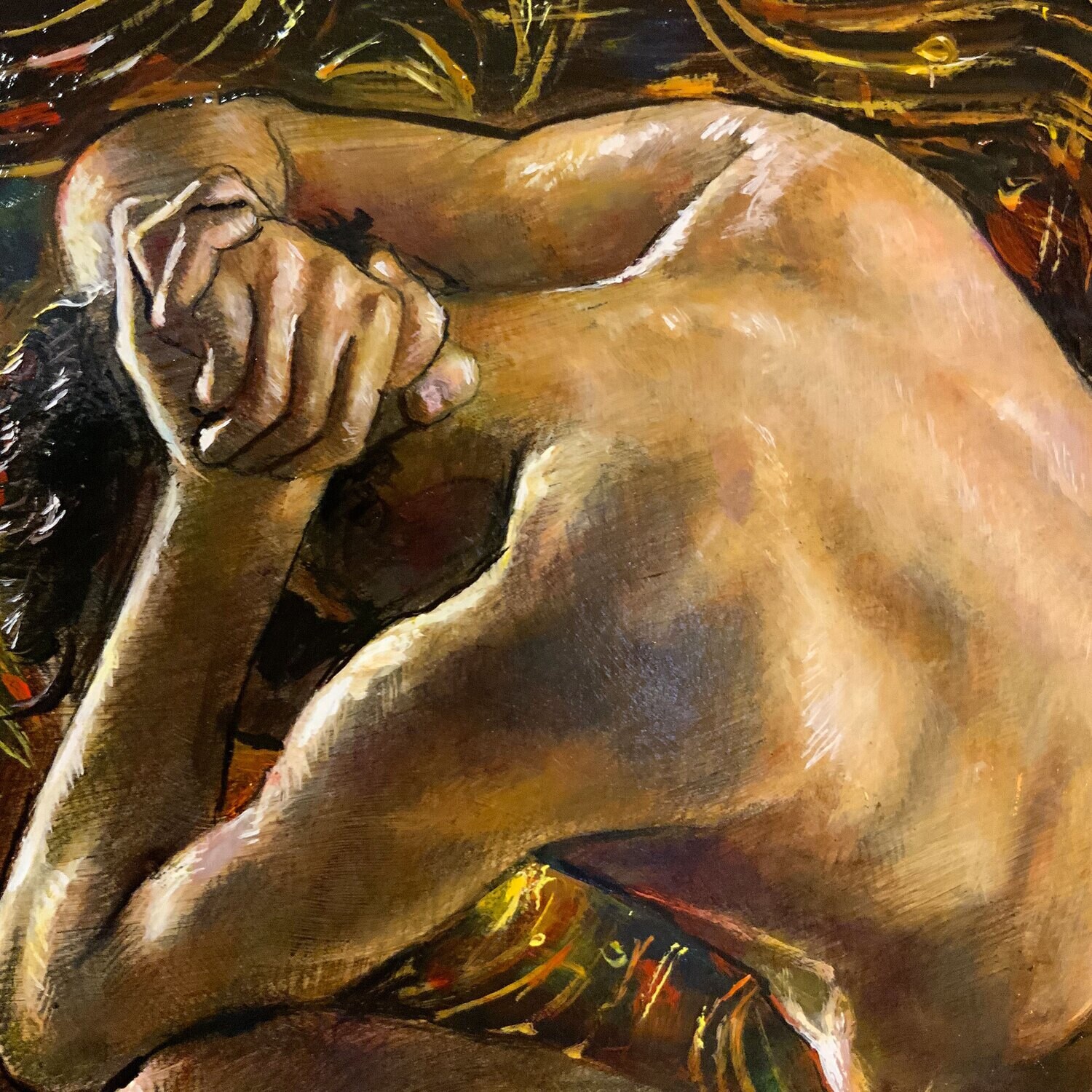 "Adagio for Longing" Original Painting on Panel and Artist's Frame
