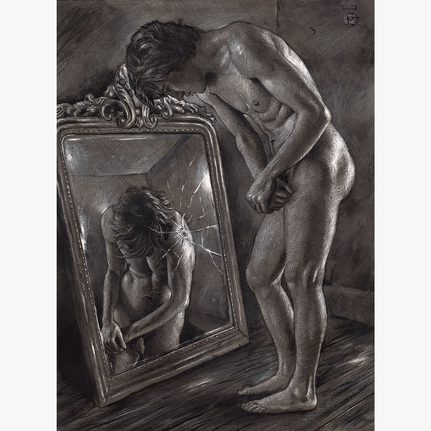"The Mirror" Original Work on Paper