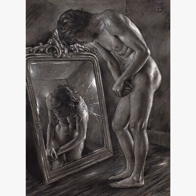 "The Mirror" Original Work on Paper