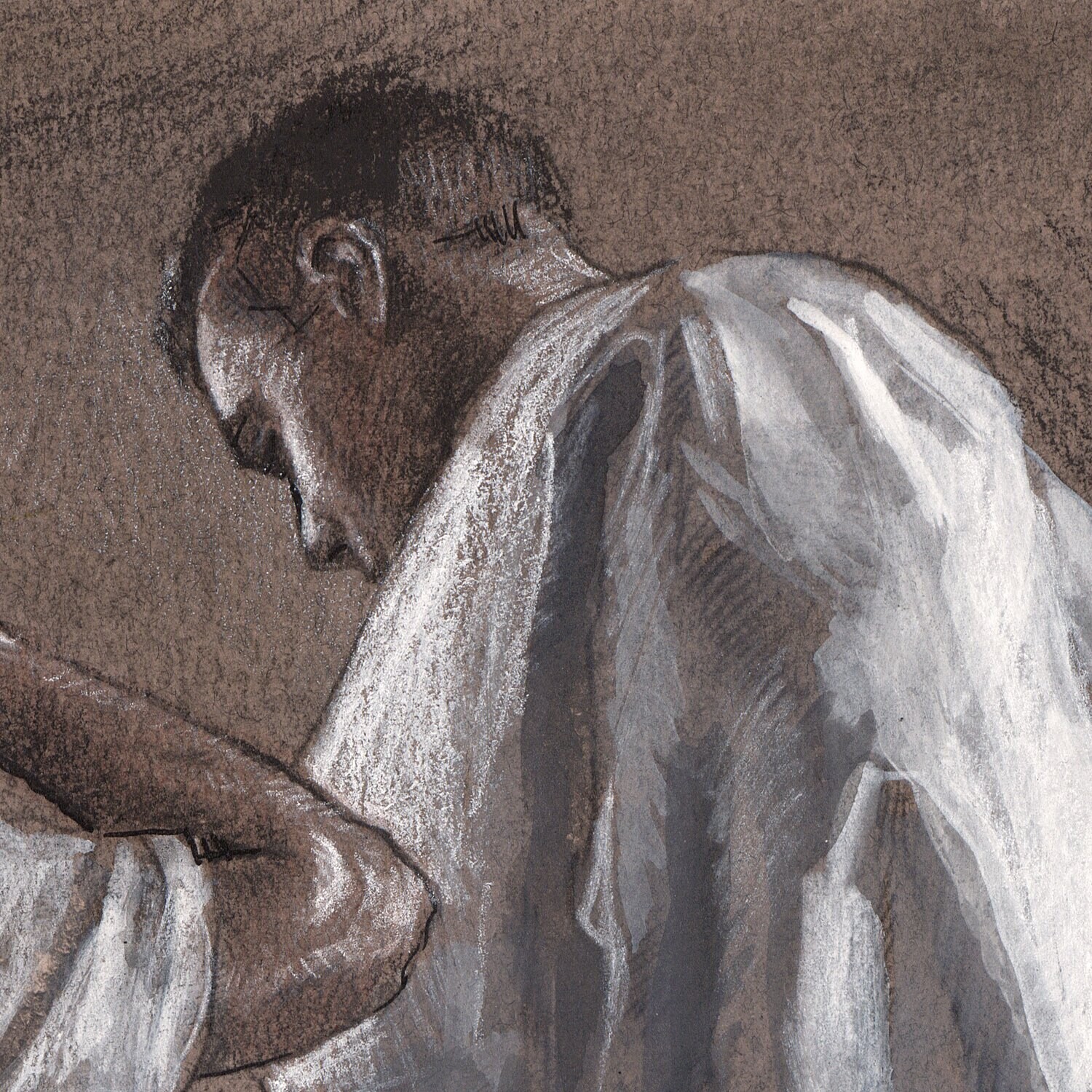 Untitled (Man with a White Shirt) Original Work on Paper