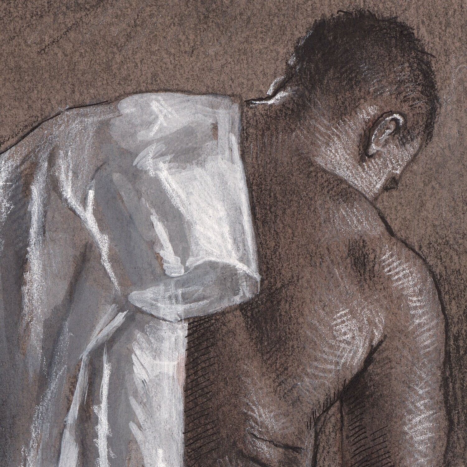 Untitled (Man with a White Shirt) Original Work on Paper