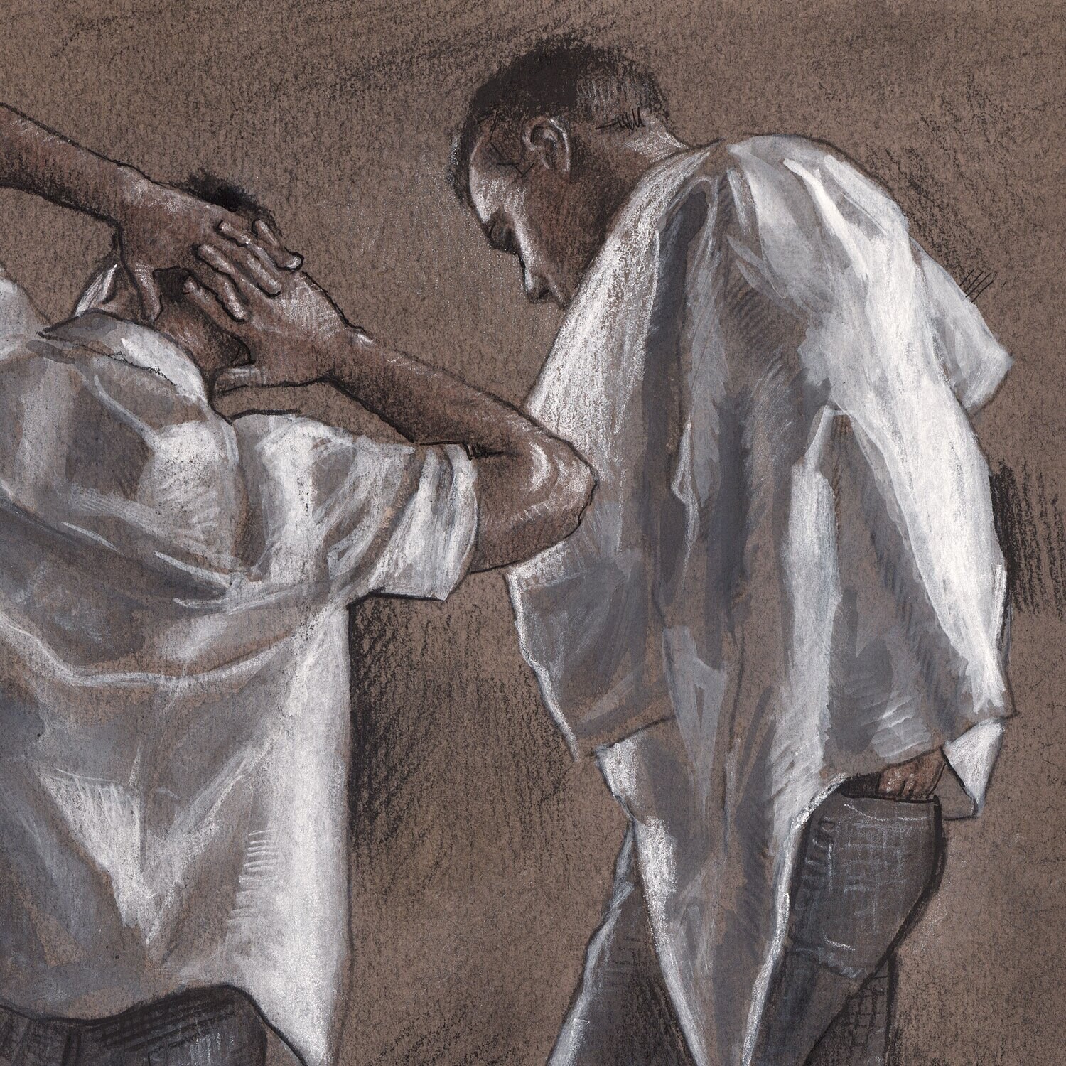 Untitled (Man with a White Shirt) Original Work on Paper