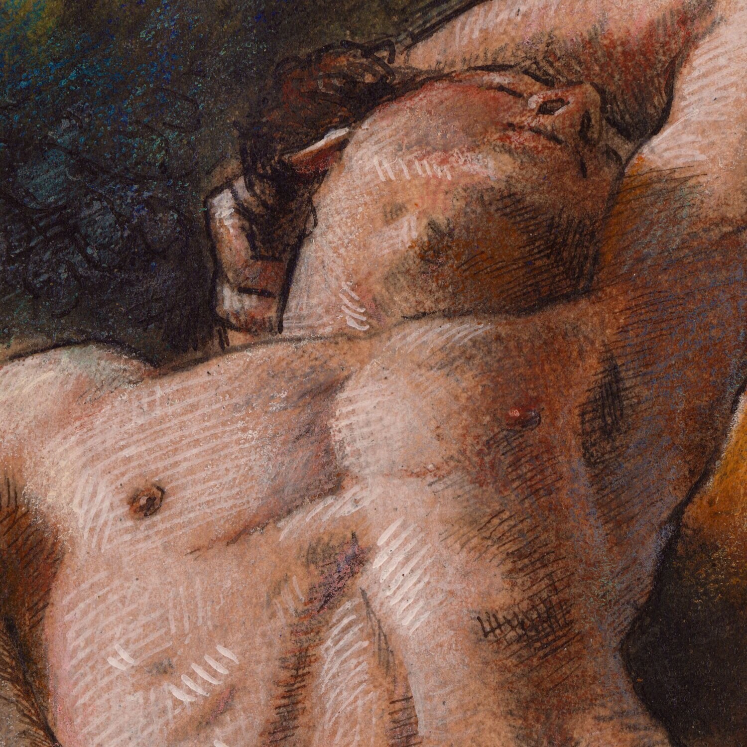 "Sleeping Endymion" (after Nicolas-Guy Brenet) Original Work on Paper
