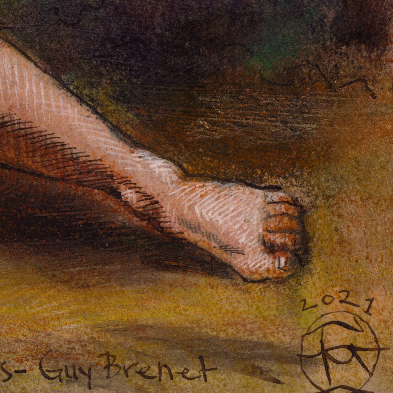 "Sleeping Endymion" (after Nicolas-Guy Brenet) Original Work on Paper