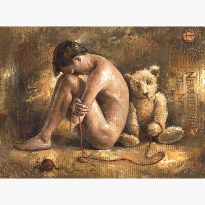 &quot;Love Me and Protect Me from the News&quot; Original Painting on Panel