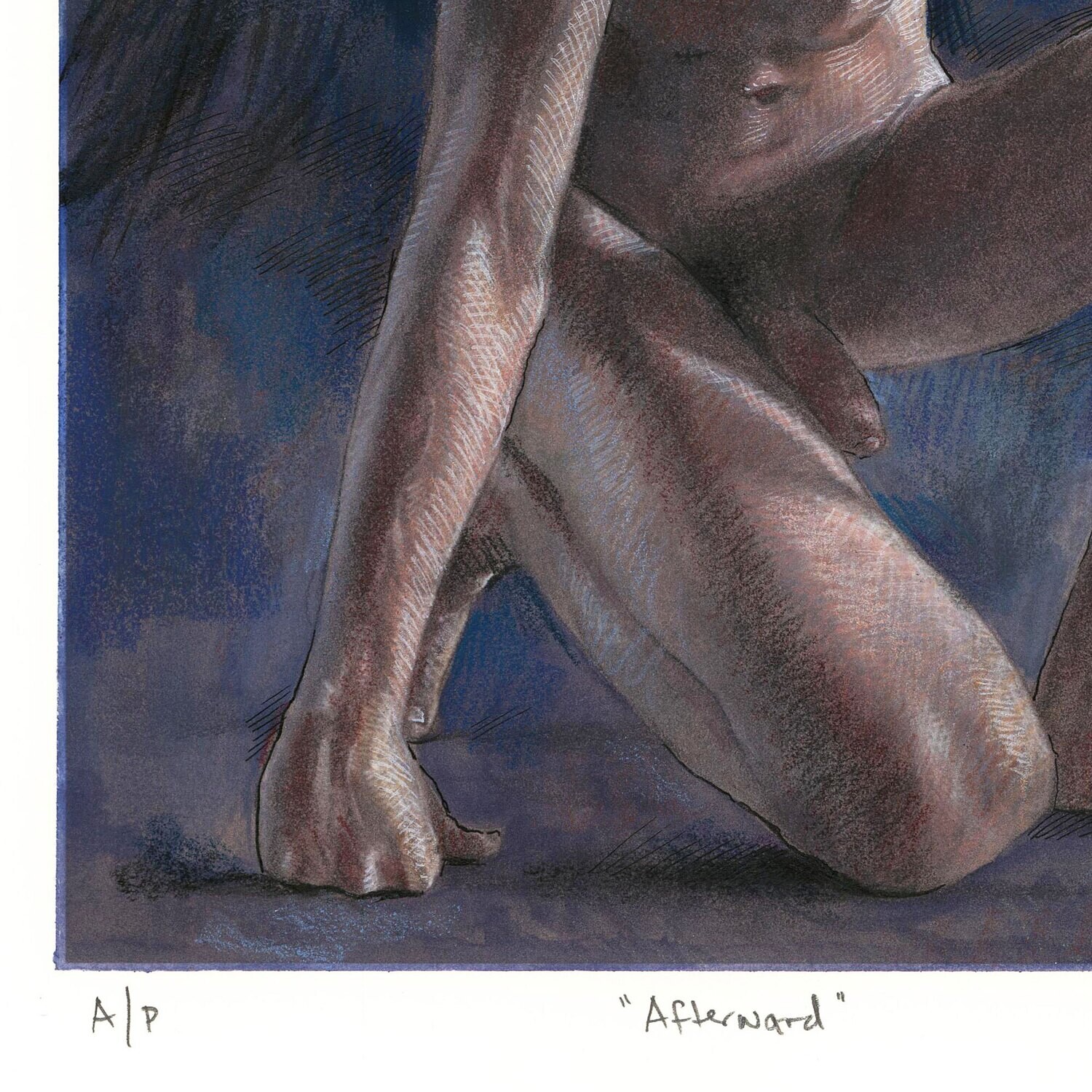 "Afterward" Unique Hand-Colored Print