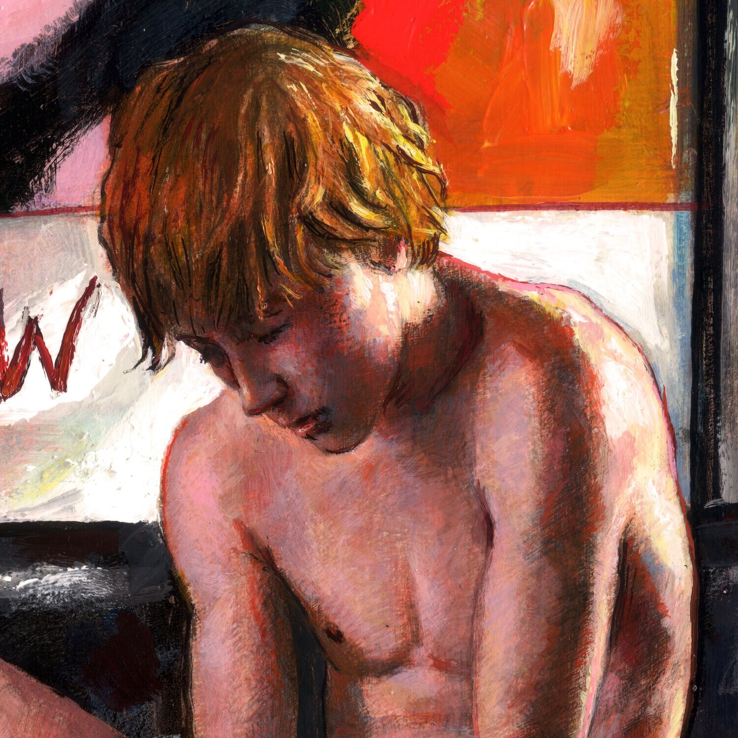 "The Cinemaphile" Original Painting on Panel with Artist's Frame