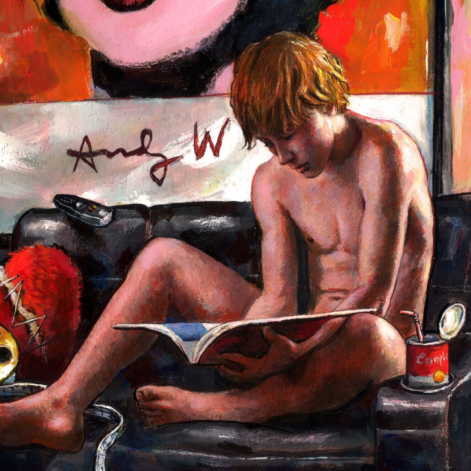 "The Cinemaphile" Original Painting on Panel with Artist's Frame