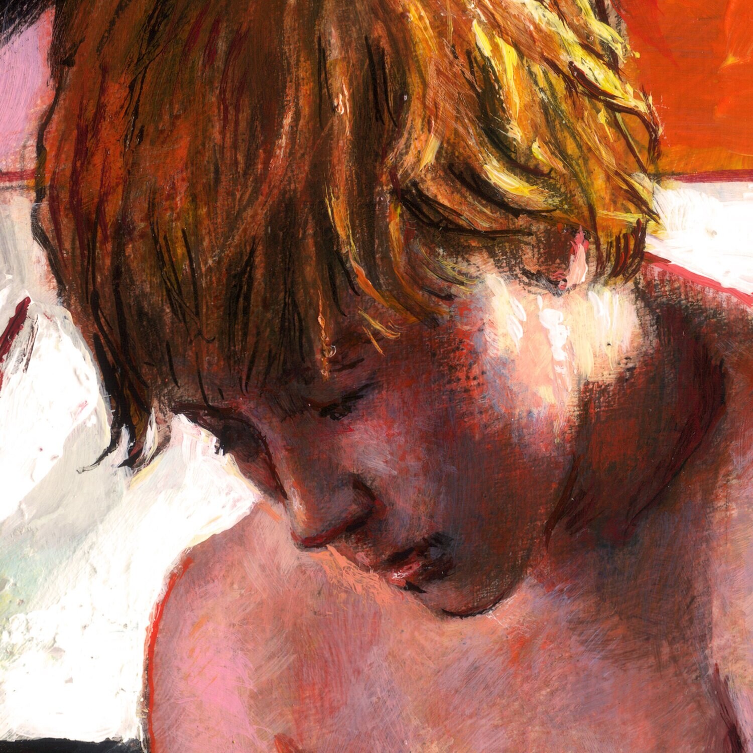 "The Cinemaphile" Original Painting on Panel with Artist's Frame