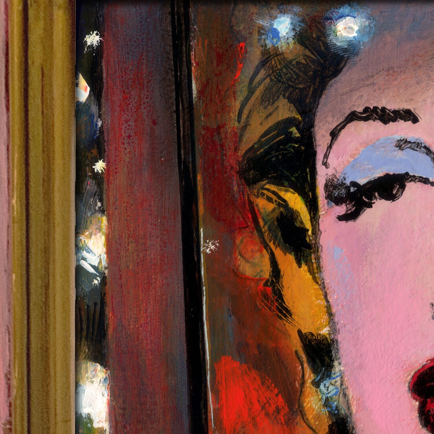 "The Cinemaphile" Original Painting on Panel with Artist's Frame