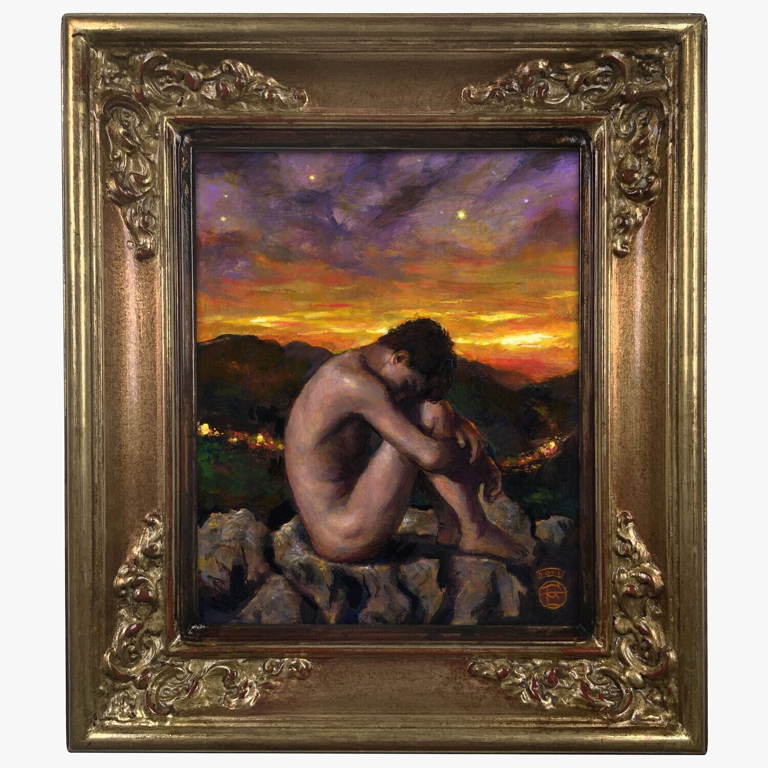 "Above it All" Original Framed Painting on Panel