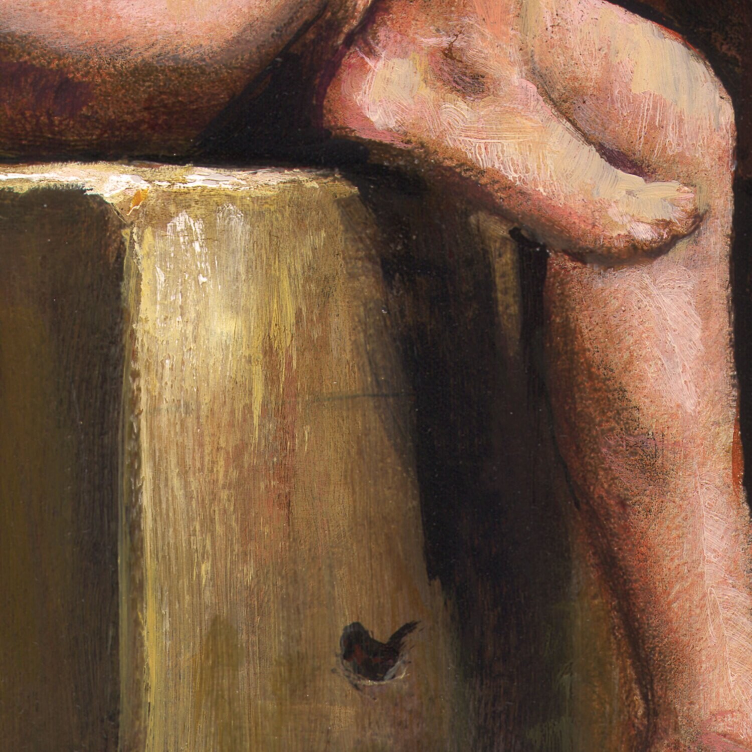 "The Resting Model" Original Painting on Panel