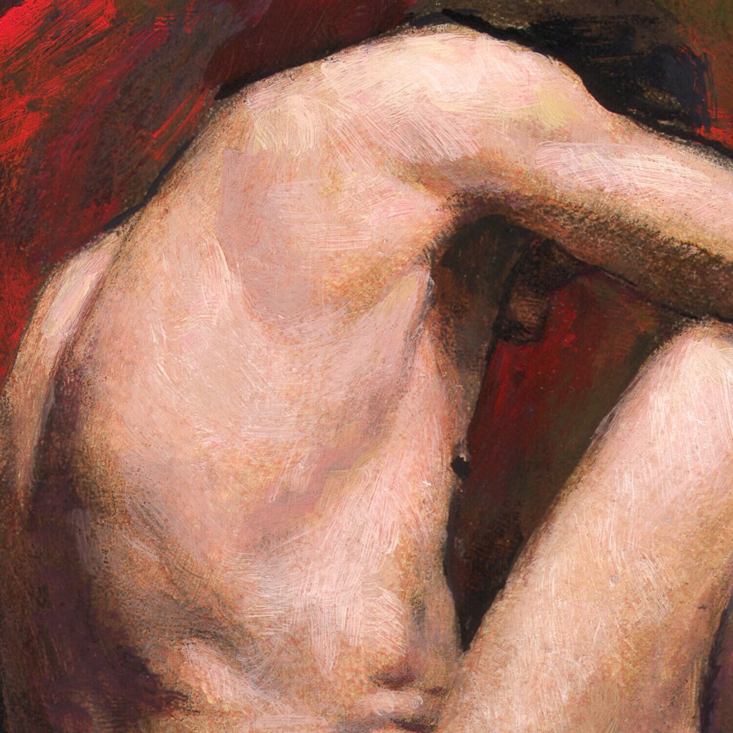 "The Resting Model" Original Painting on Panel