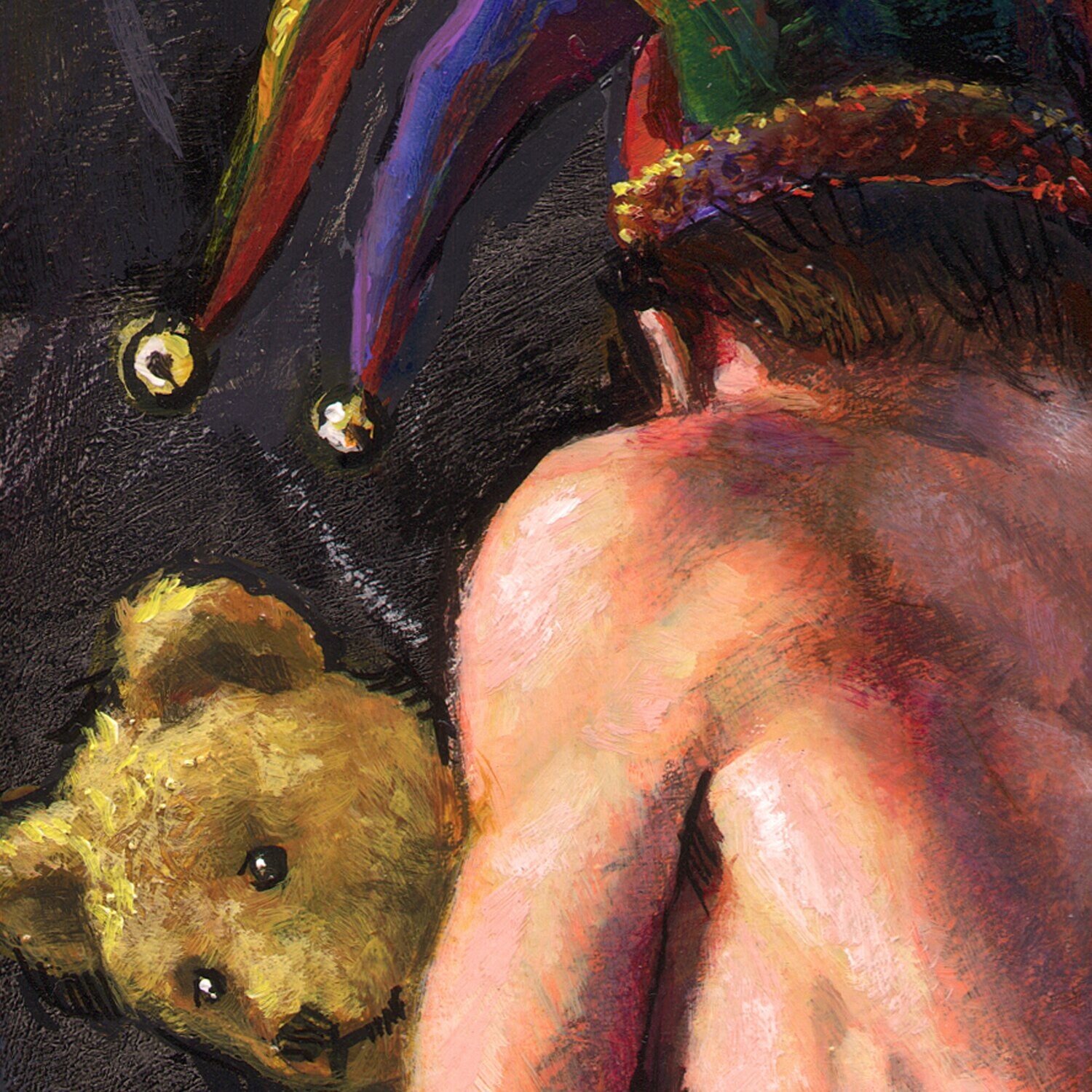 "The Lesson (How to Be a Man)" Original Painting on Panel