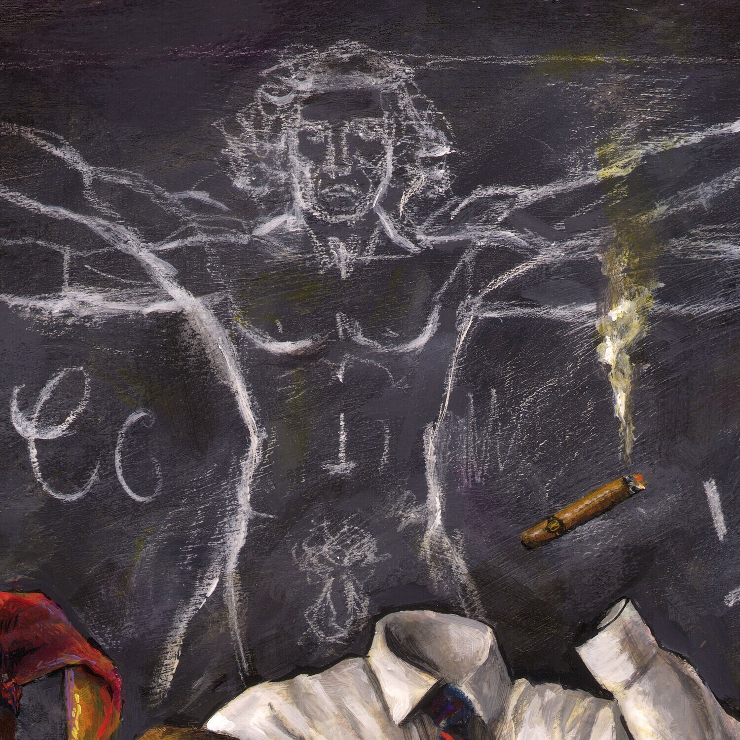 "The Lesson (How to Be a Man)" Original Painting on Panel