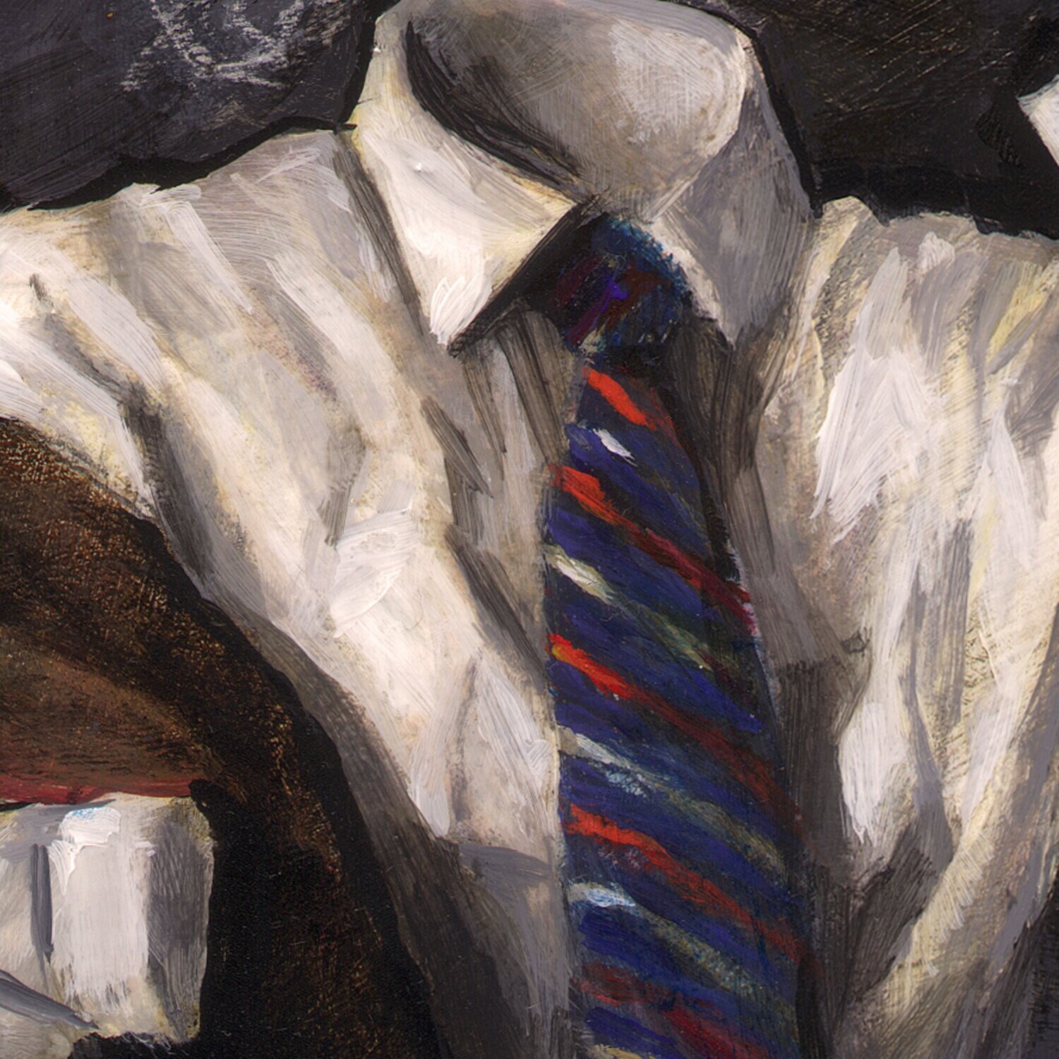 "The Lesson (How to Be a Man)" Original Painting on Panel
