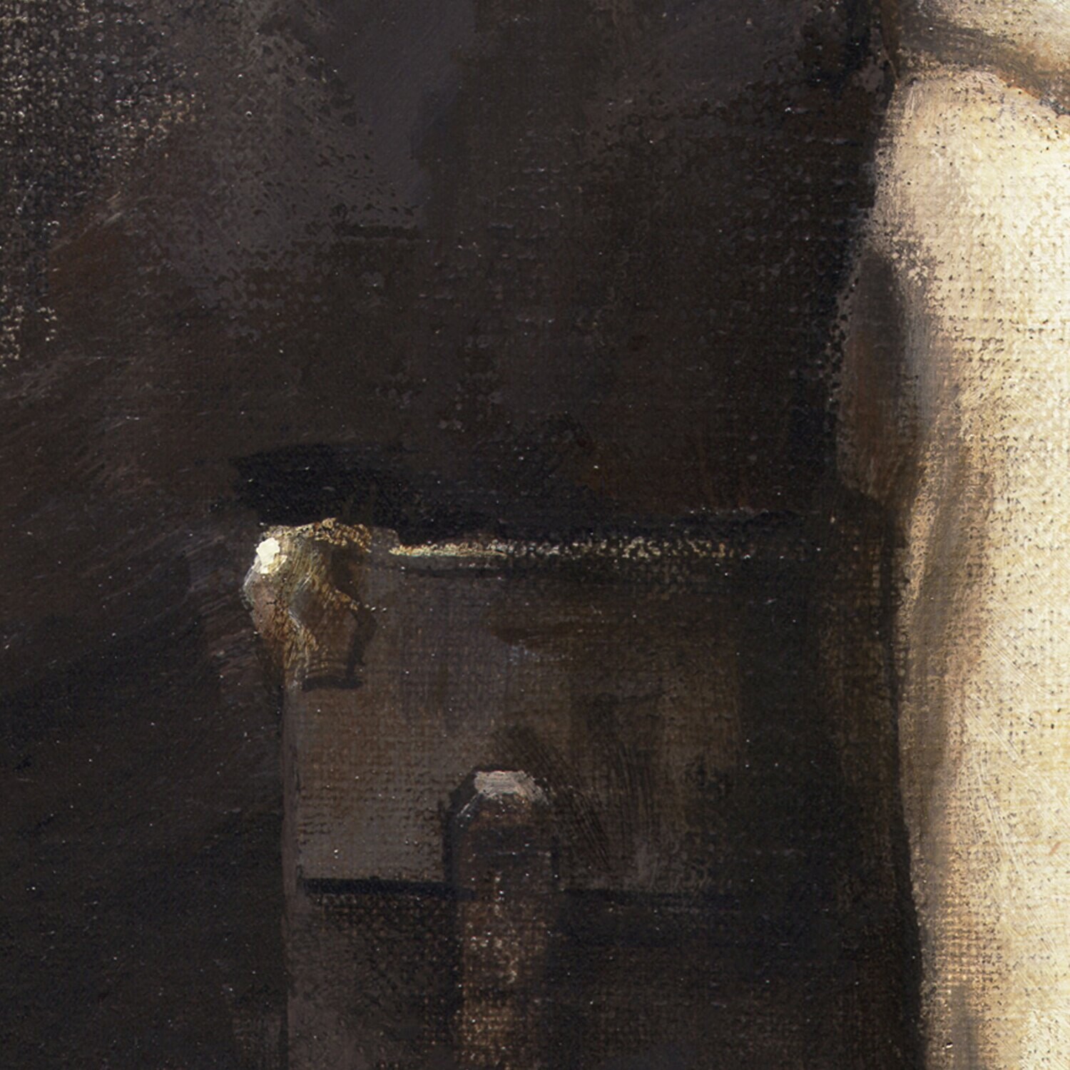 "The Key" Original Framed Grisaille Painting on Canvas