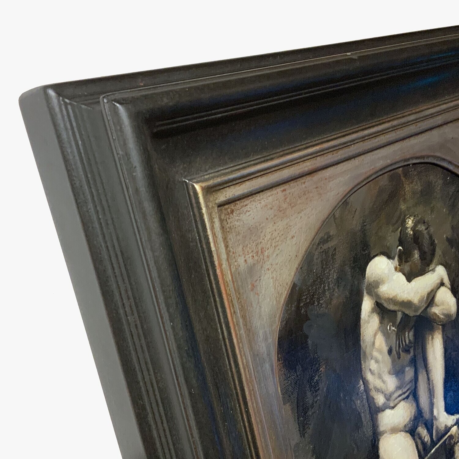 "The Key" Original Framed Grisaille Painting on Canvas
