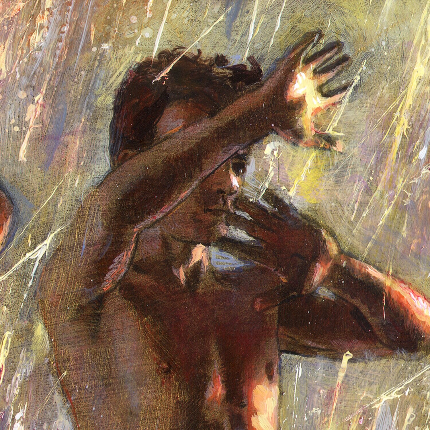 "The Blinding Torrent" Original Painting on Panel