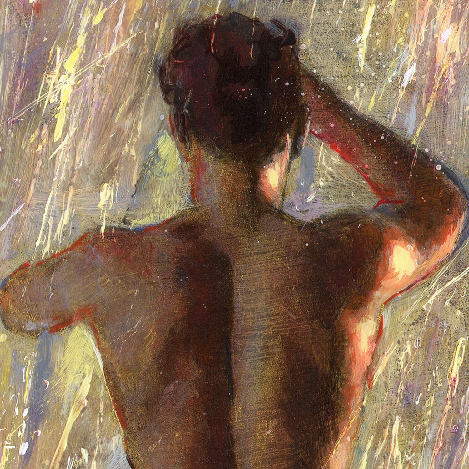 "The Blinding Torrent" Original Painting on Panel