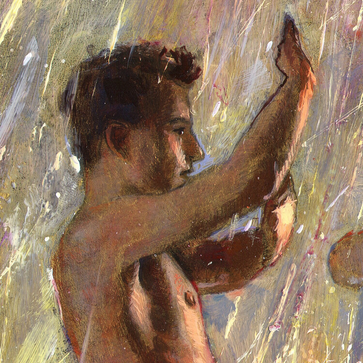 "The Blinding Torrent" Original Painting on Panel