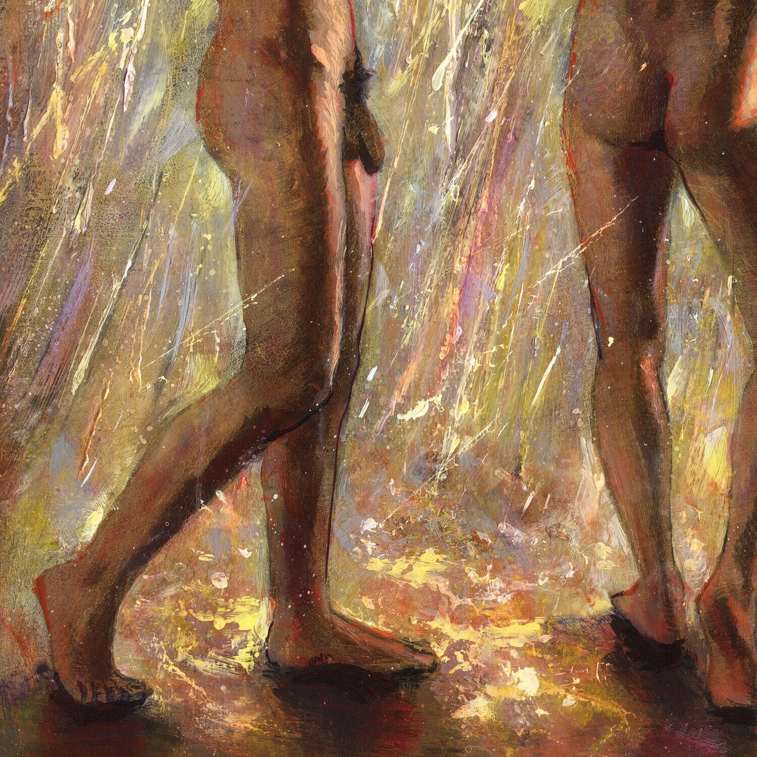 "The Blinding Torrent" Original Painting on Panel