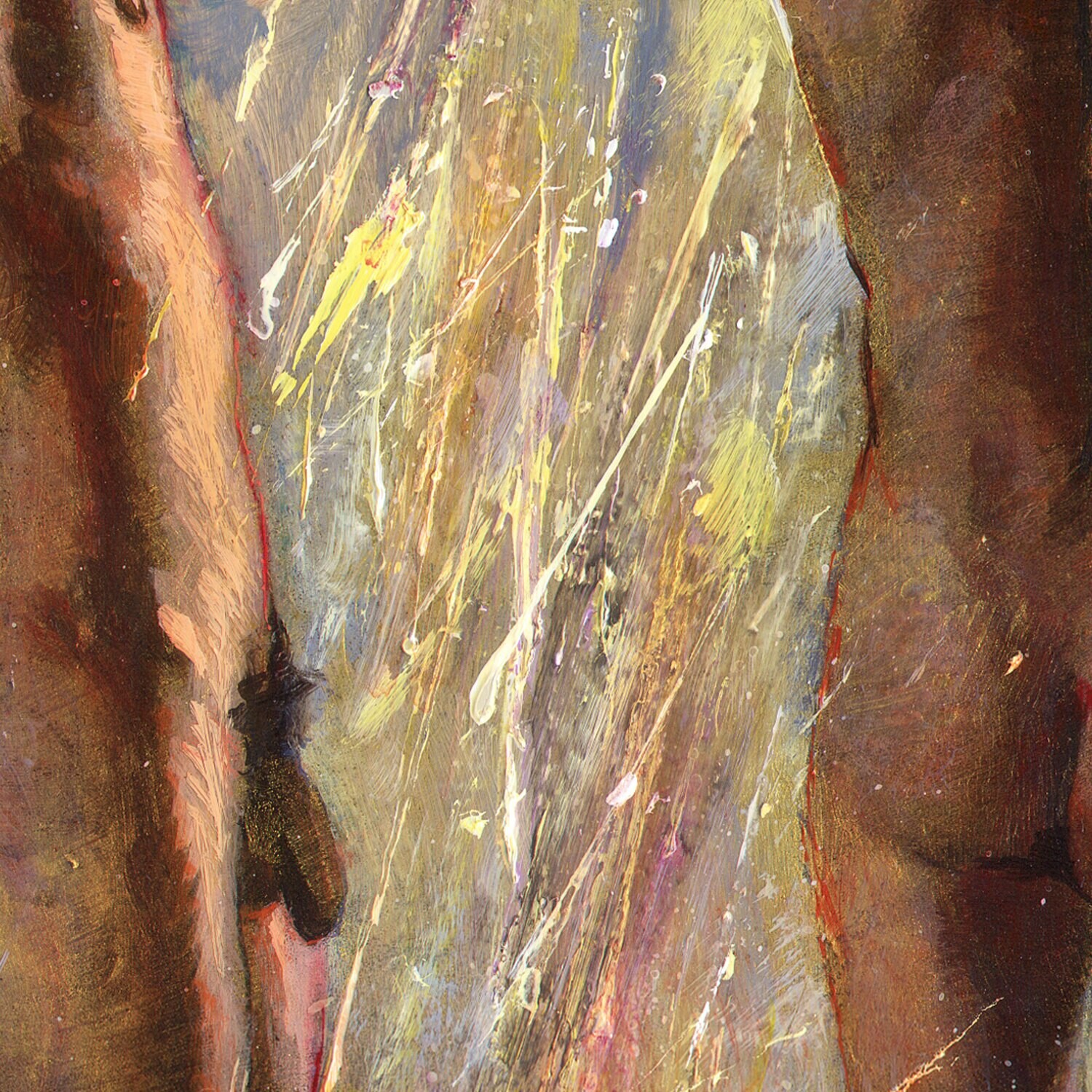 "The Blinding Torrent" Original Painting on Panel