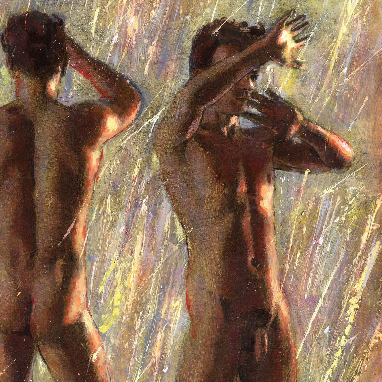 "The Blinding Torrent" Original Painting on Panel