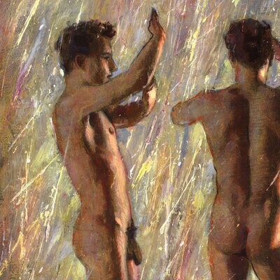 "The Blinding Torrent" Original Painting on Panel