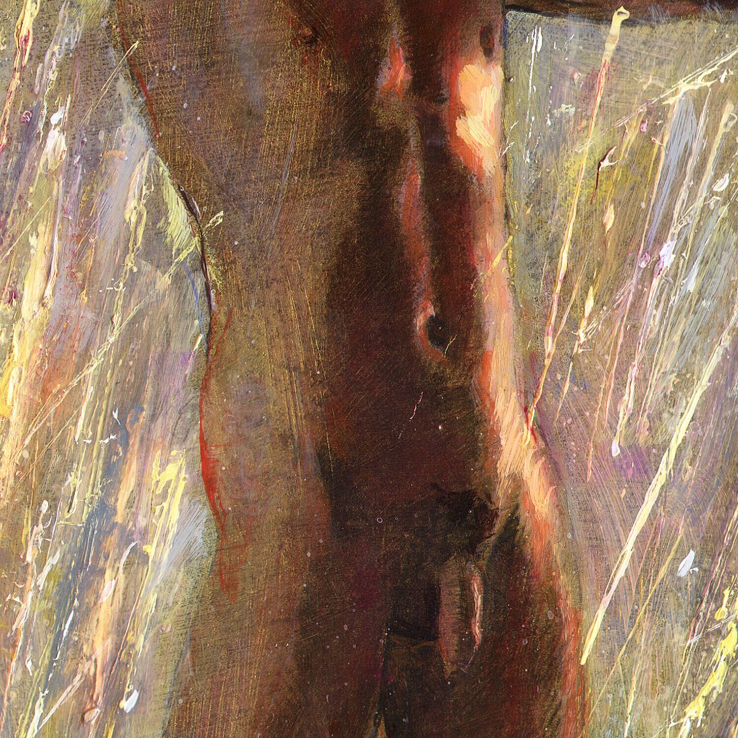 "The Blinding Torrent" Original Painting on Panel