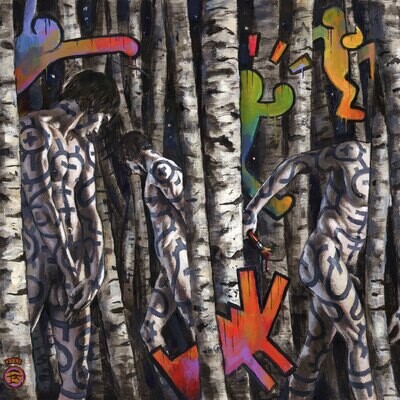 "Hide and Seek (for Keith Haring)" 🎨  Original  Painting on Panel