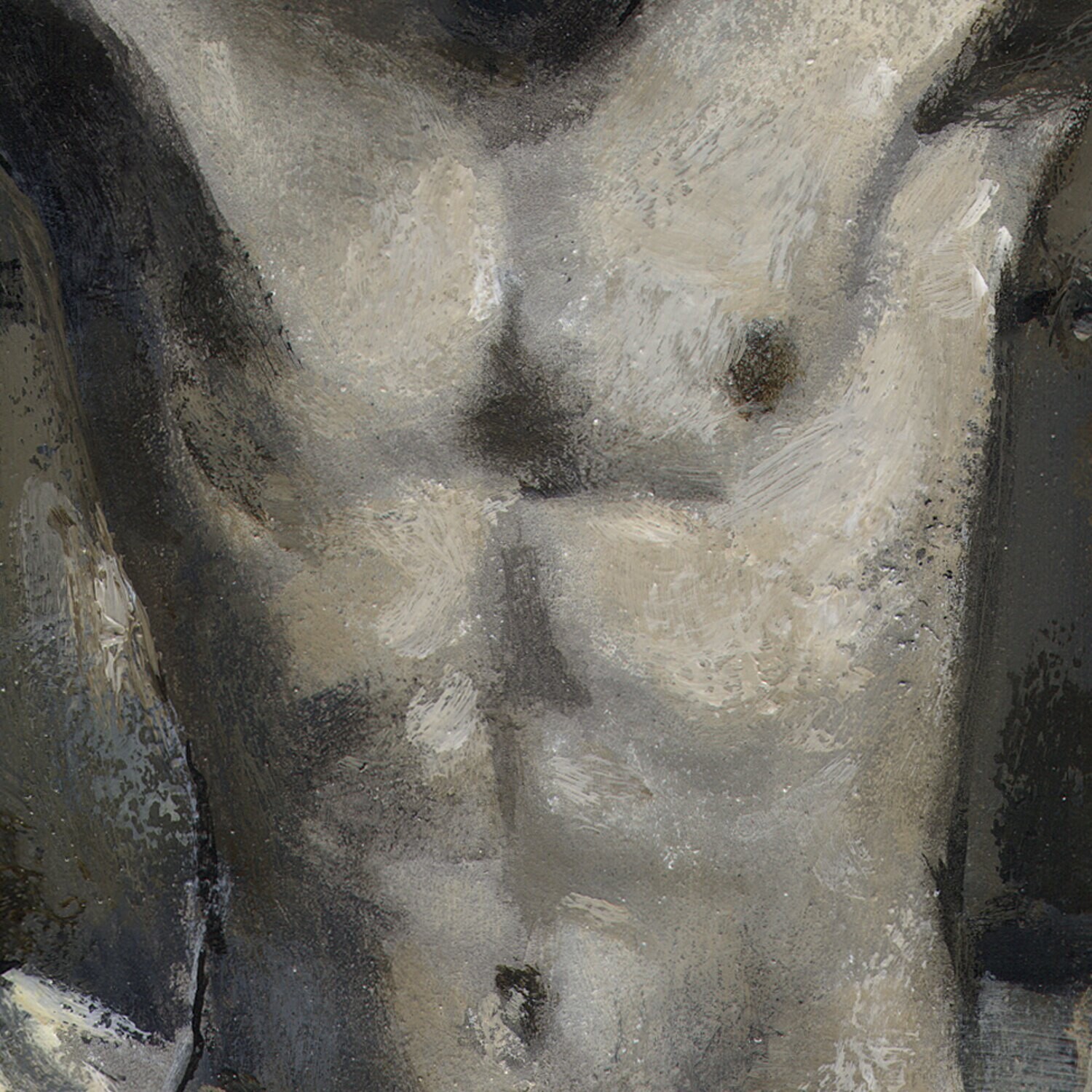 "The Great Hurry" Original Grisaille Painting on Panel