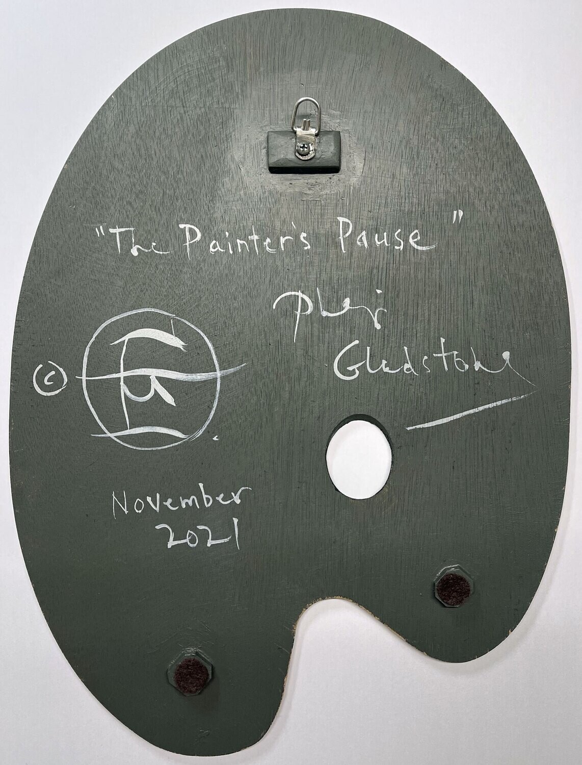 "The Painter's Pause" Original Painting on Palette