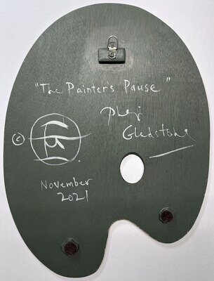 "The Painter's Pause" Original Painting on Palette