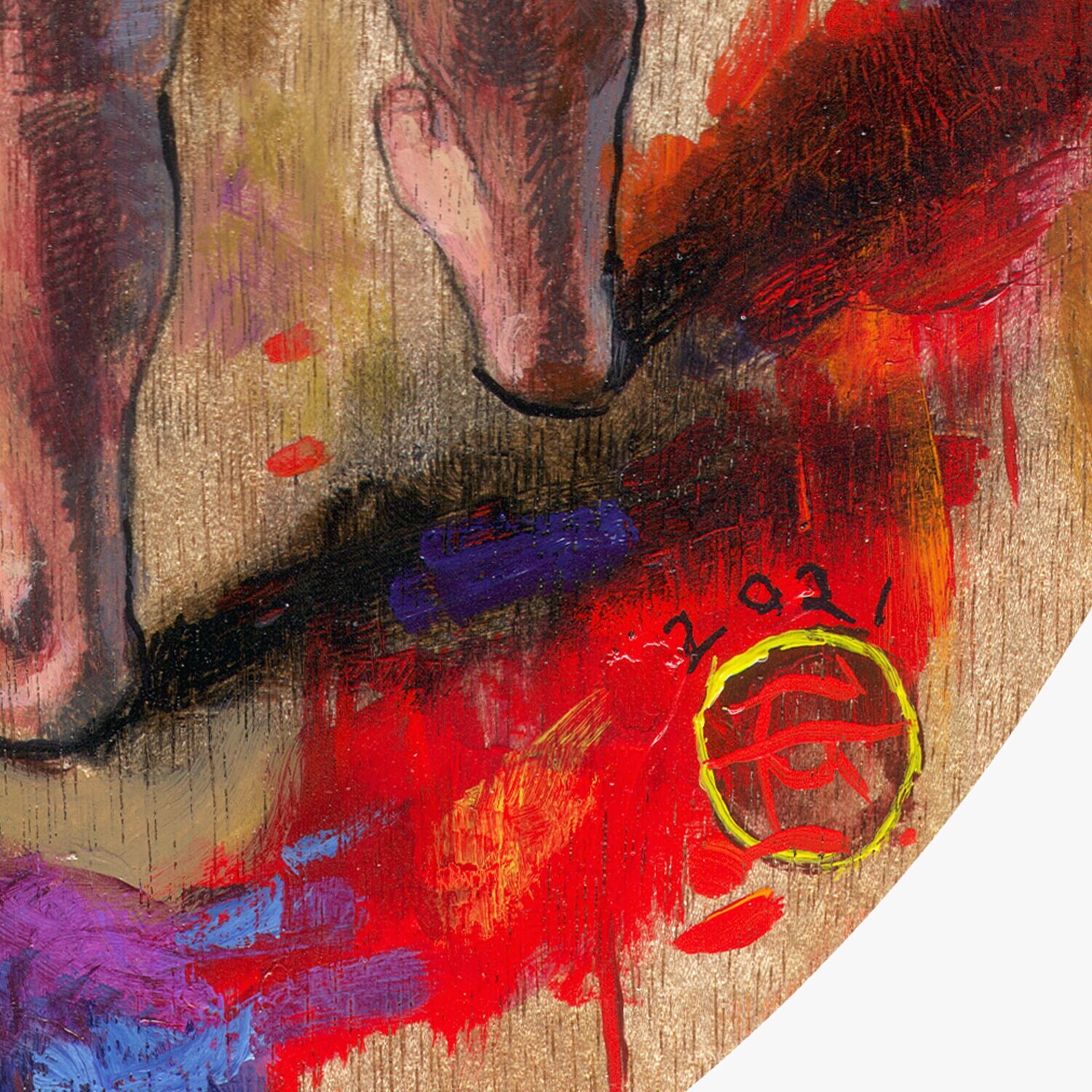 "The Painter's Pause" Original Painting on Palette