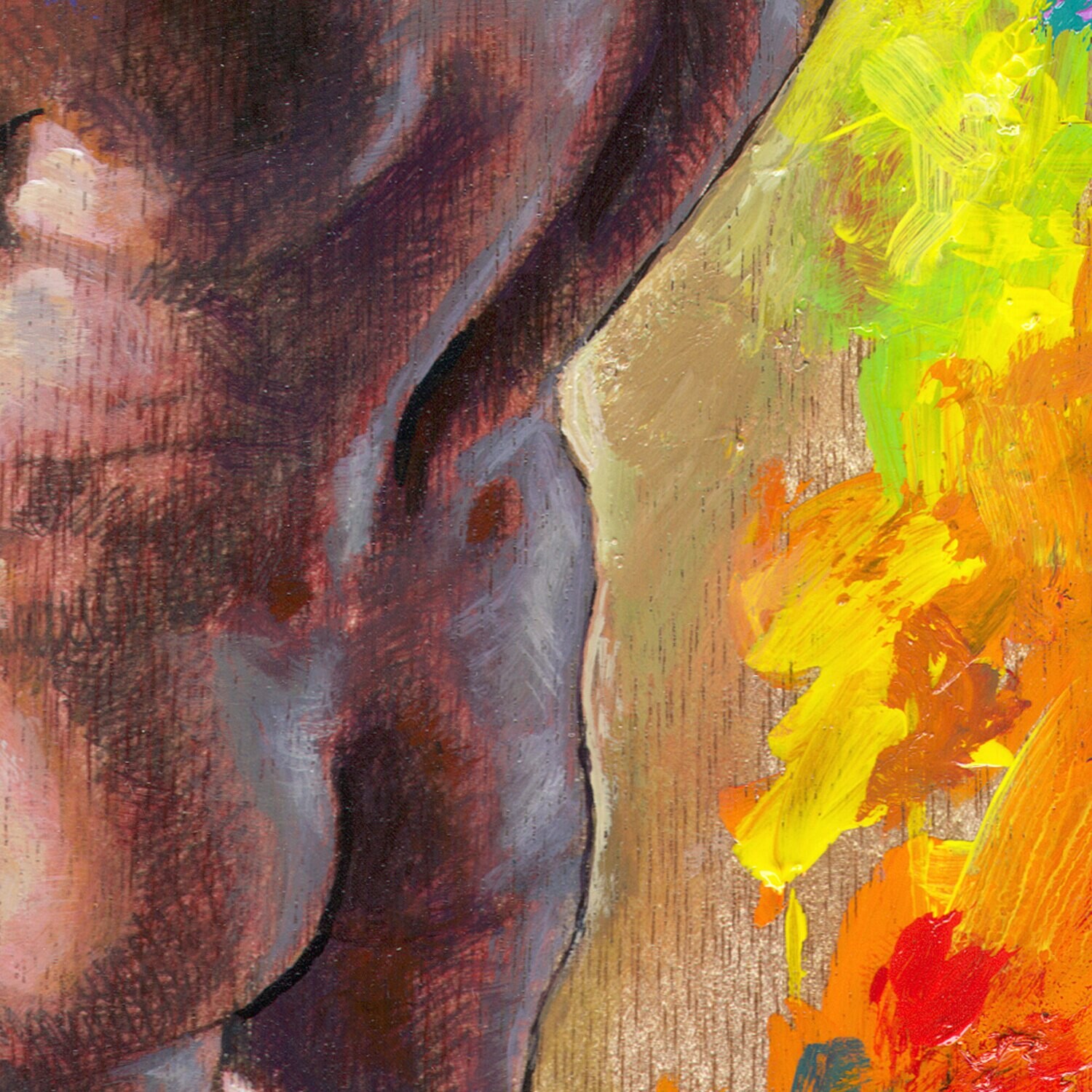 "The Painter's Pause" Original Painting on Palette
