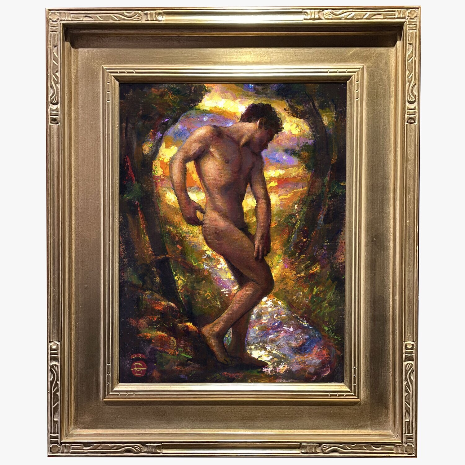 "September Reverie" Original Painting on Linen Canvas, Framed